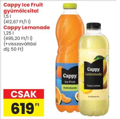 Cappy Ice Fruit gyümölcsital / Cappy Lemonade