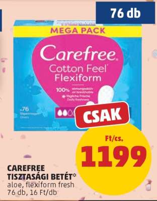 CAREFREE Tisztasági betét