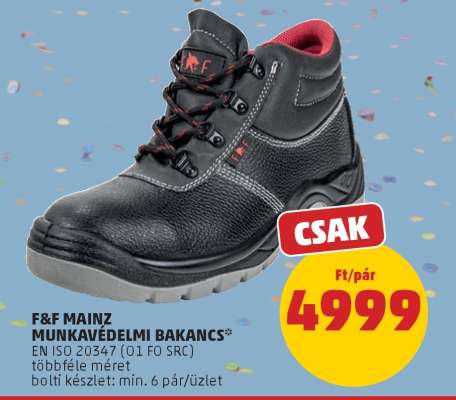 F&F MAINZ MUNKAVÉDELMI BAKANCS