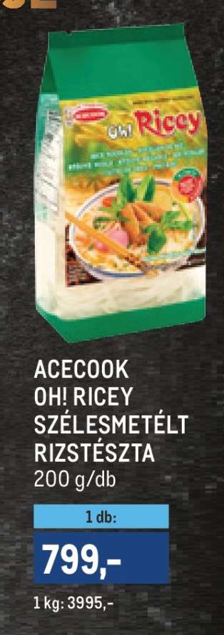 ACCOOK OH! RICEY SZÉLESMETÉLT RIZSTÉSZTA