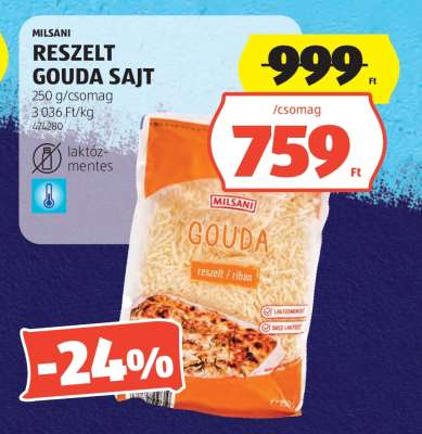 MILSANI RESZELT GOUDA SAJT