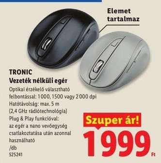 TRONIC Vezeték nélküli egér