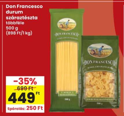 DON FRANCESCO DURUM SZÁRAZTÉSZTA