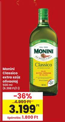 MONINI CLASSICO EXTRA SZŰZ OLÍVAOLAJ