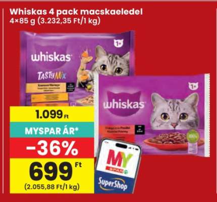 Whiskas 4 pack macskaeledel
