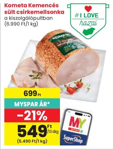 Kometa Kemencés sült csirkemellsonka