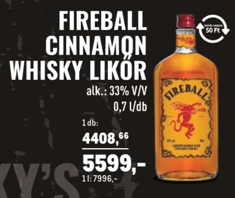 Fireball Cinnamon Whisky Likőr