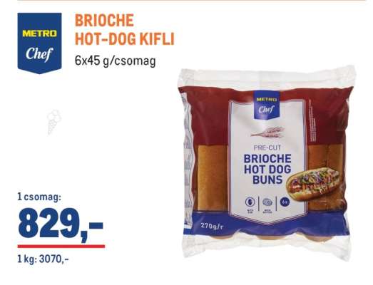 METRO Chef BRIOCHE HOT-DOG KIFLI