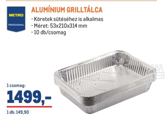 METRO PROFESSIONAL ALUMÍNIUM GRILLTÁLCA