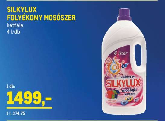 SILKYLUX FOLYÉKONY MOSÓSZER
