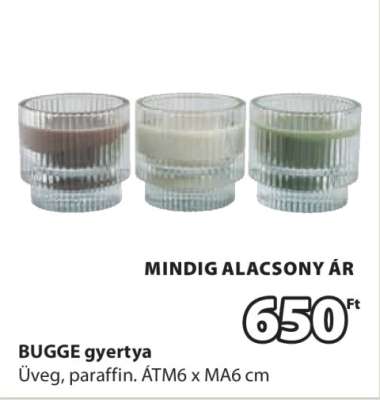 BUGGE gyertya