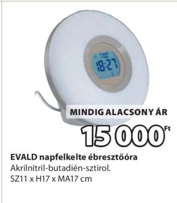 EVALD napfelkelte ébresztőóra