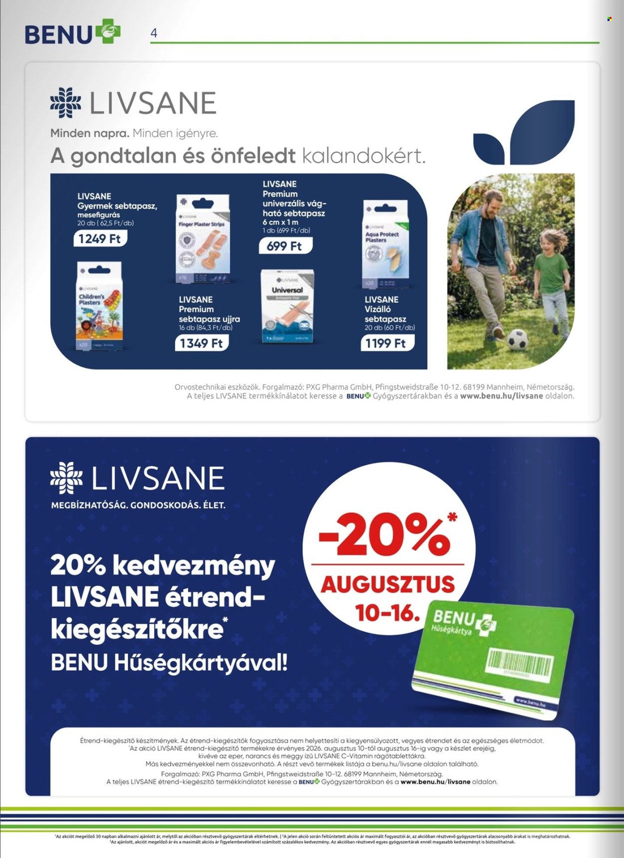 BENU Gyógyszertár akciós újság érvényes:  - 2026.08.01 - 2026.08.31. 4. oldal Oldal 4