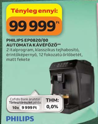 PHILIPS EP0820/00 Automata Kávéfőző