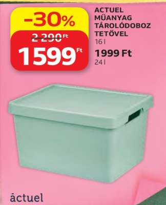 ACTUEL MŰANYAG TÁROLÓDOBOZ TETŐVEL
