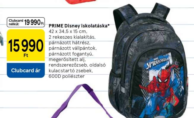 PRIME Disney iskolatáska