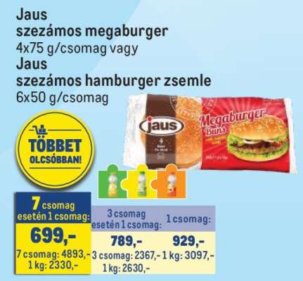 Jaus szezámos megaburger