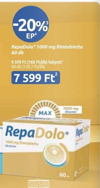 RepaDolo® 1000 mg filmtabletta 60 db