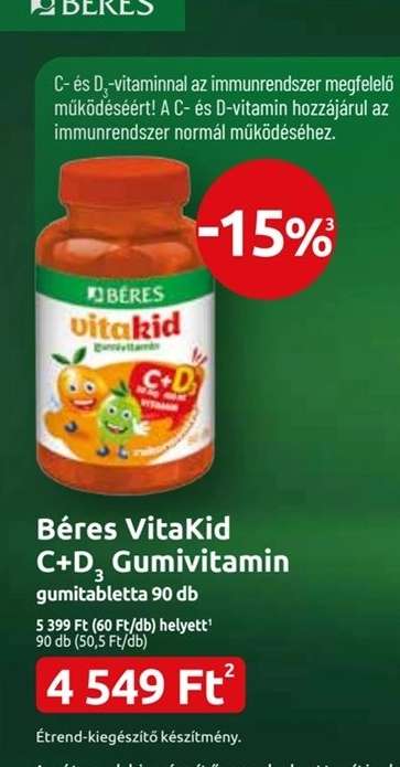 Béres VitaKid C+D₃ Gumivitamin
