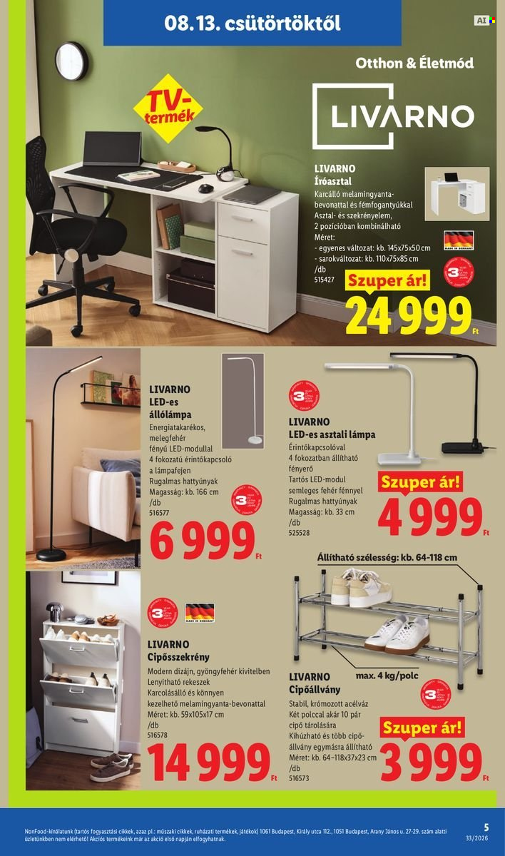 Lidl akciós újság érvényes:  - 2026.08.13 - 2026.08.18. 5. oldal Oldal 5