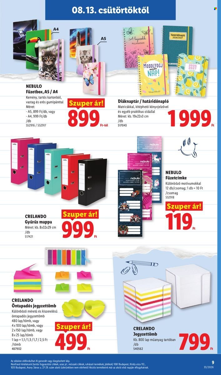 Lidl akciós újság érvényes:  - 2026.08.13 - 2026.08.18. 9. oldal Oldal 9