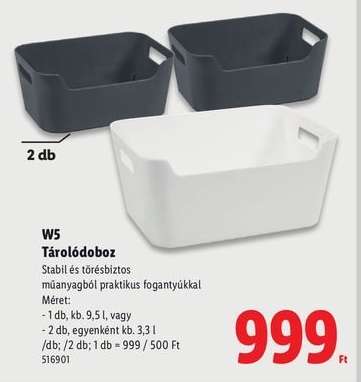 W5 Tárolódoboz