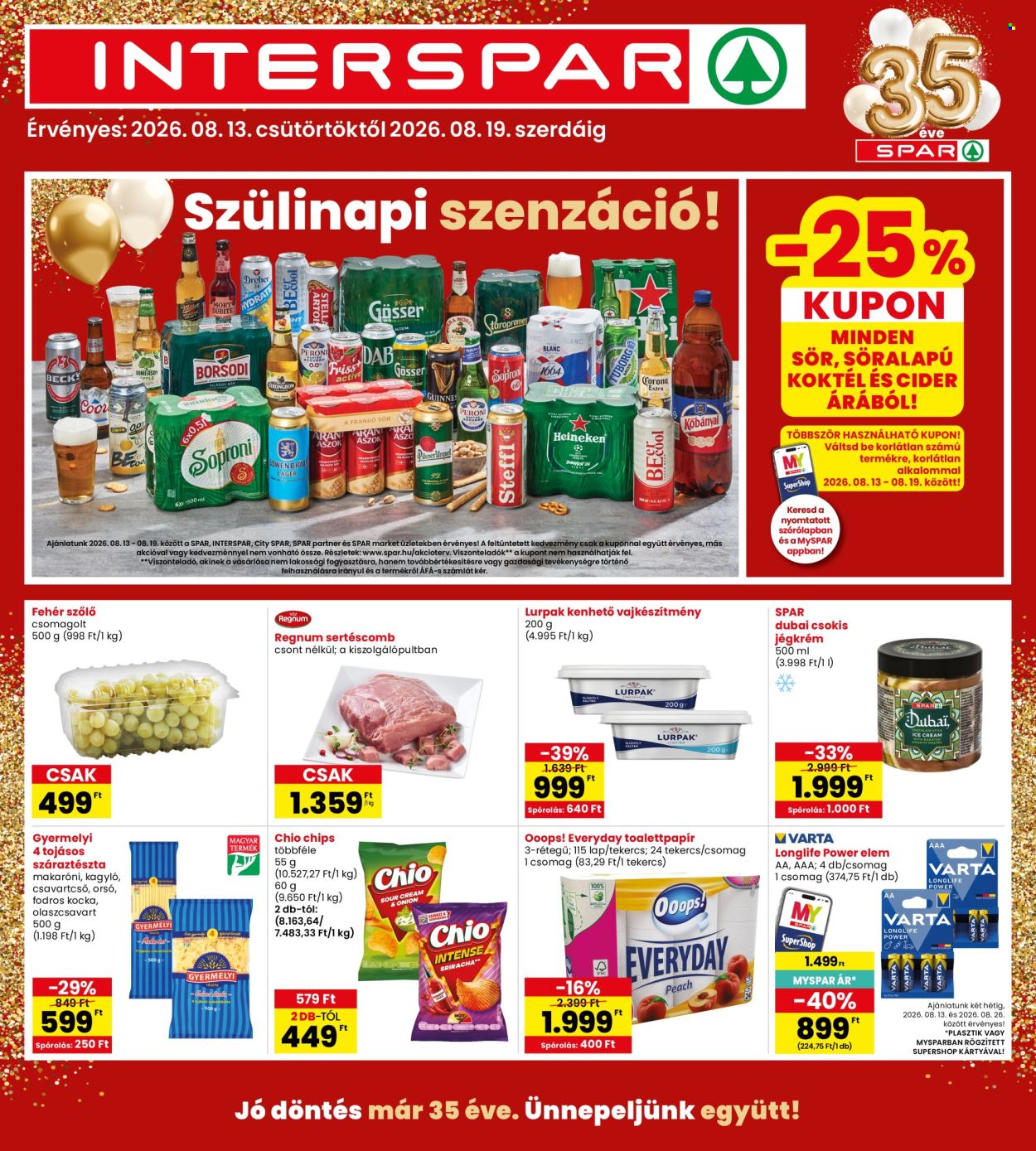 INTERSPAR akciós újság érvényes:  - 2026.08.13 - 2026.08.19. 1. oldal Oldal 1