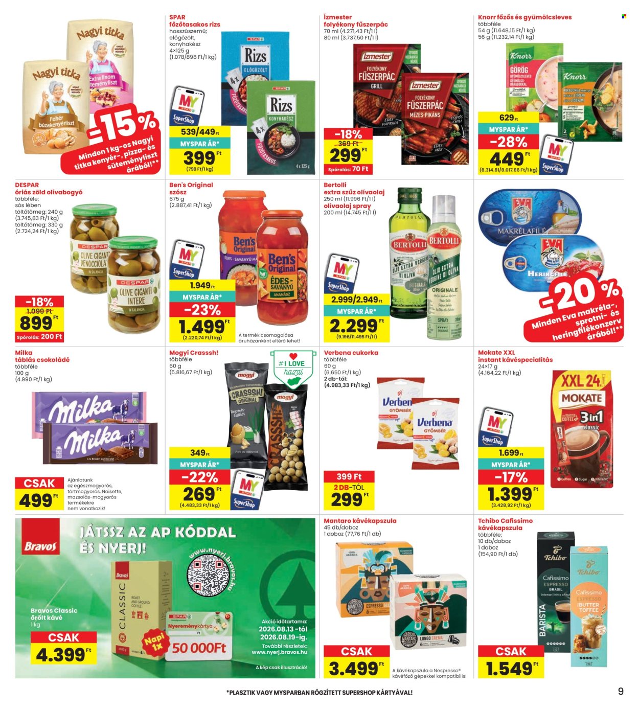 INTERSPAR akciós újság érvényes:  - 2026.08.13 - 2026.08.19. 9. oldal Oldal 9