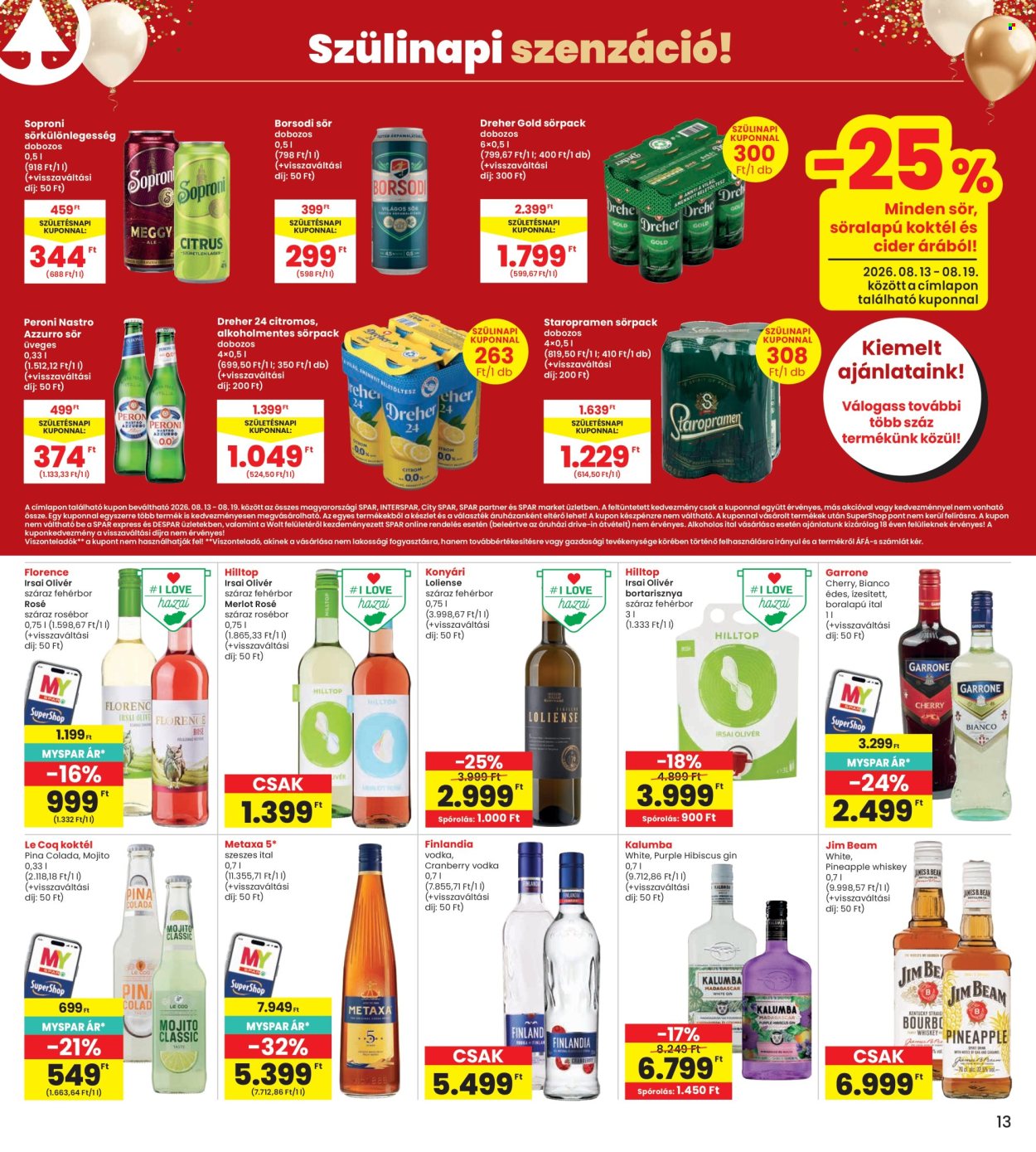 INTERSPAR akciós újság érvényes:  - 2026.08.13 - 2026.08.19. 13. oldal Oldal 13