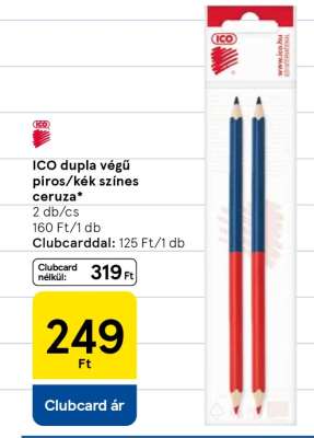 ICO dupla végű piros/kék színes ceruza