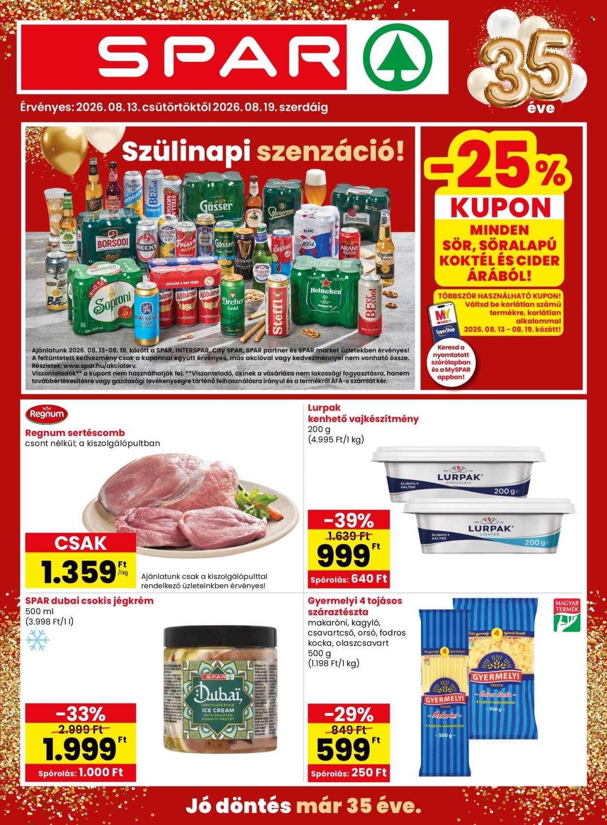 SPAR akciós újság érvényes:  - 2026.08.13 - 2026.08.19. 1. oldal Oldal 1