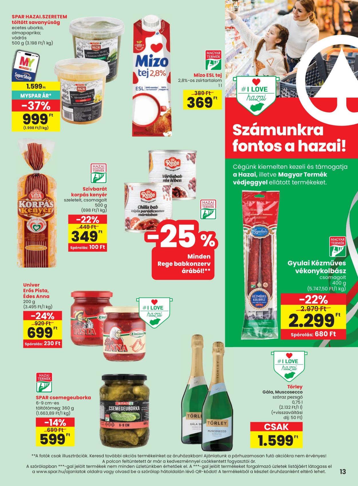 SPAR akciós újság érvényes:  - 2026.08.13 - 2026.08.19. 13. oldal Oldal 13