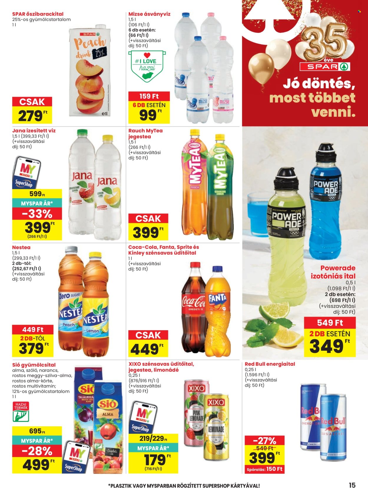 SPAR akciós újság érvényes:  - 2026.08.13 - 2026.08.19. 15. oldal Oldal 15