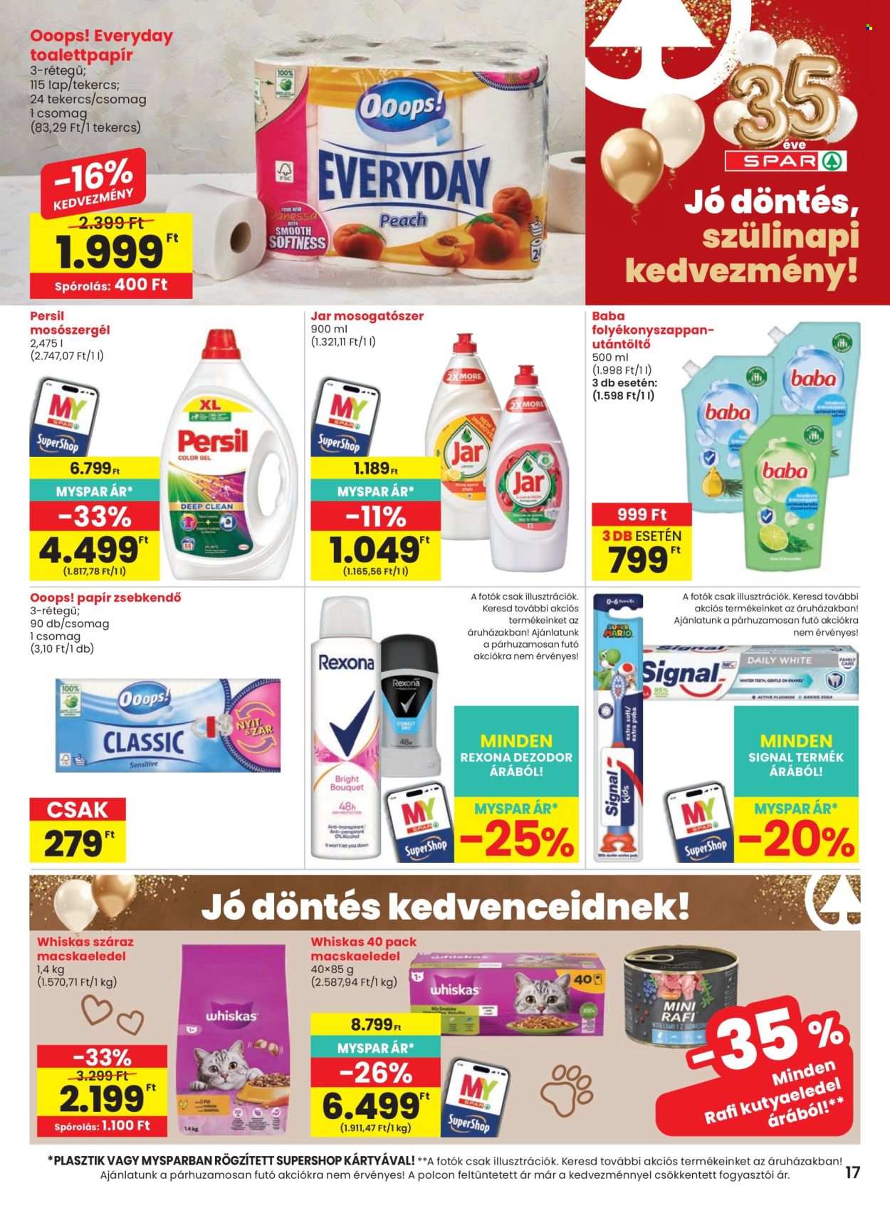 SPAR akciós újság érvényes:  - 2026.08.13 - 2026.08.19. 17. oldal Oldal 17