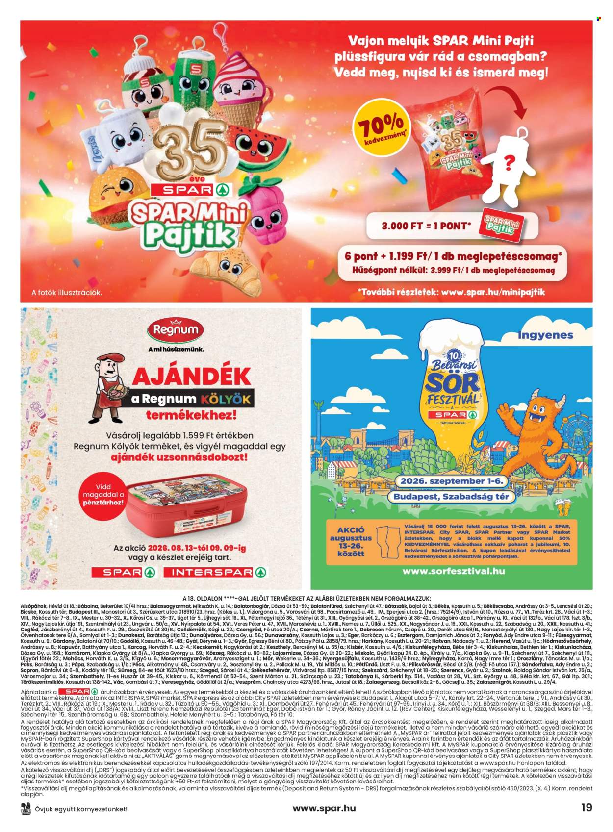 SPAR akciós újság érvényes:  - 2026.08.13 - 2026.08.19. 19. oldal Oldal 19