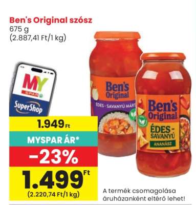 BEN'S ORIGINAL Szósz