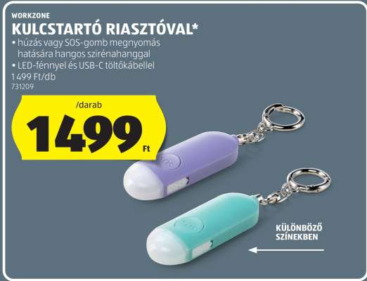 Kulcstartó riasztóval
