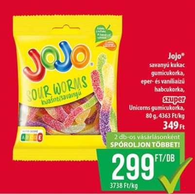 Jojo savanyú kukac gumicukorka