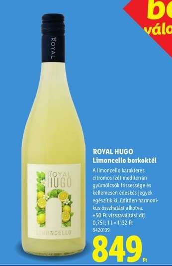 ROYAL HUGO Limoncello borkoktél