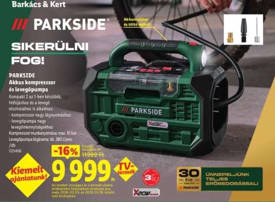 PARKSIDE Akkus kompresszor és levegőpumpa