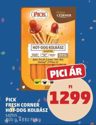 PICK Fresh Corner Hot-Dog Kolbász