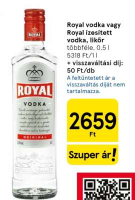 Royal vodka, vagy Royal ízesített vodka, likőr