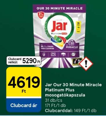 Jar Our 30 Minute Miracle Platinum Plus mosogatókapszula