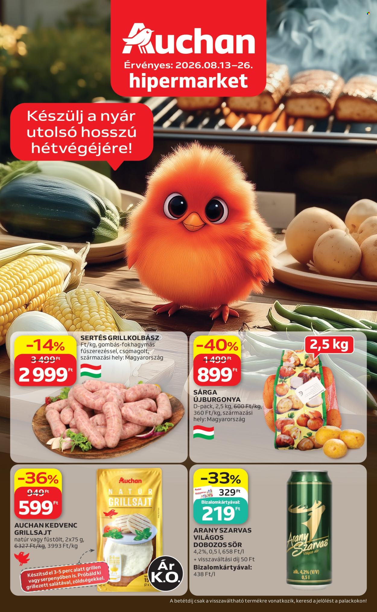 Auchan akciós újság érvényes:  - 2026.08.13 - 2026.08.26. 1. oldal Oldal 1