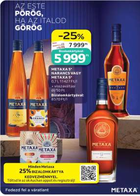 METAXA 5* NARANCS VAGY METAXA 5*