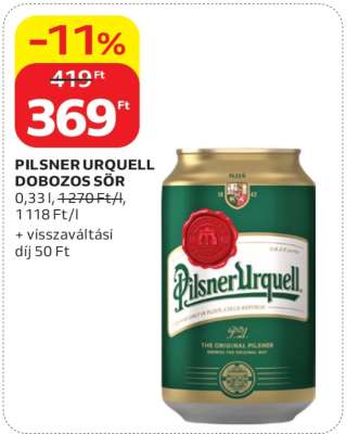 Pilsner Urquell Dobozos Sör