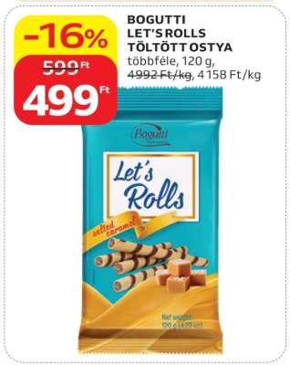 BOGUTTI LET’S ROLLS TÖLTÖTT OSTYA