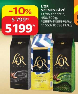 L'OR Szemes Kávé