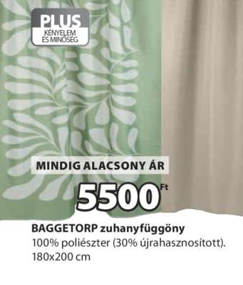 BAGGETORP zuhanyfüggöny