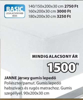 JANNE jersey gumis lepedő